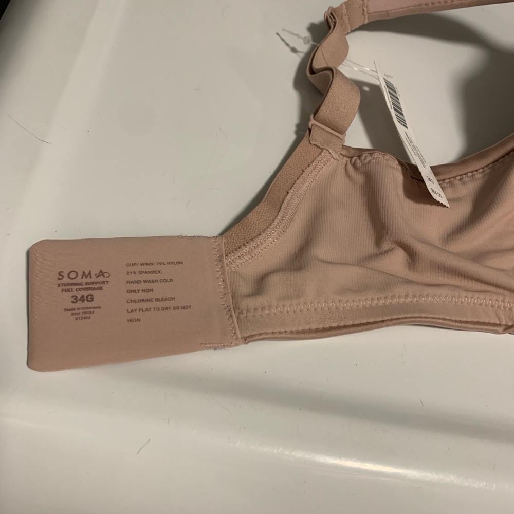 Soma Beige stunning support smooth full coverage lightly lined bra 34G - Picture 4 of 4